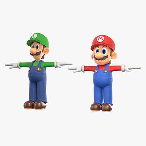 Mario And Luigi Characters From Game 3D
