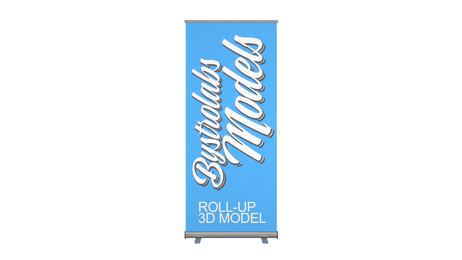 modelo 3d Banner enrollable azul - TurboSquid 2219241