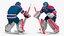 Hockey Goalkeeper Fully Equipped Rigged for Cinema 4D