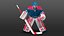 Hockey Goalkeeper Fully Equipped Rigged for Cinema 4D