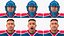 Hockey Goalkeeper Fully Equipped Rigged for Cinema 4D
