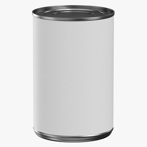 3D Canned Carrots 14 5oz Blank and Generic Label model