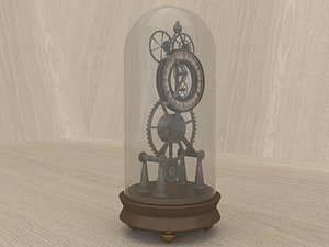 3d vintage clock