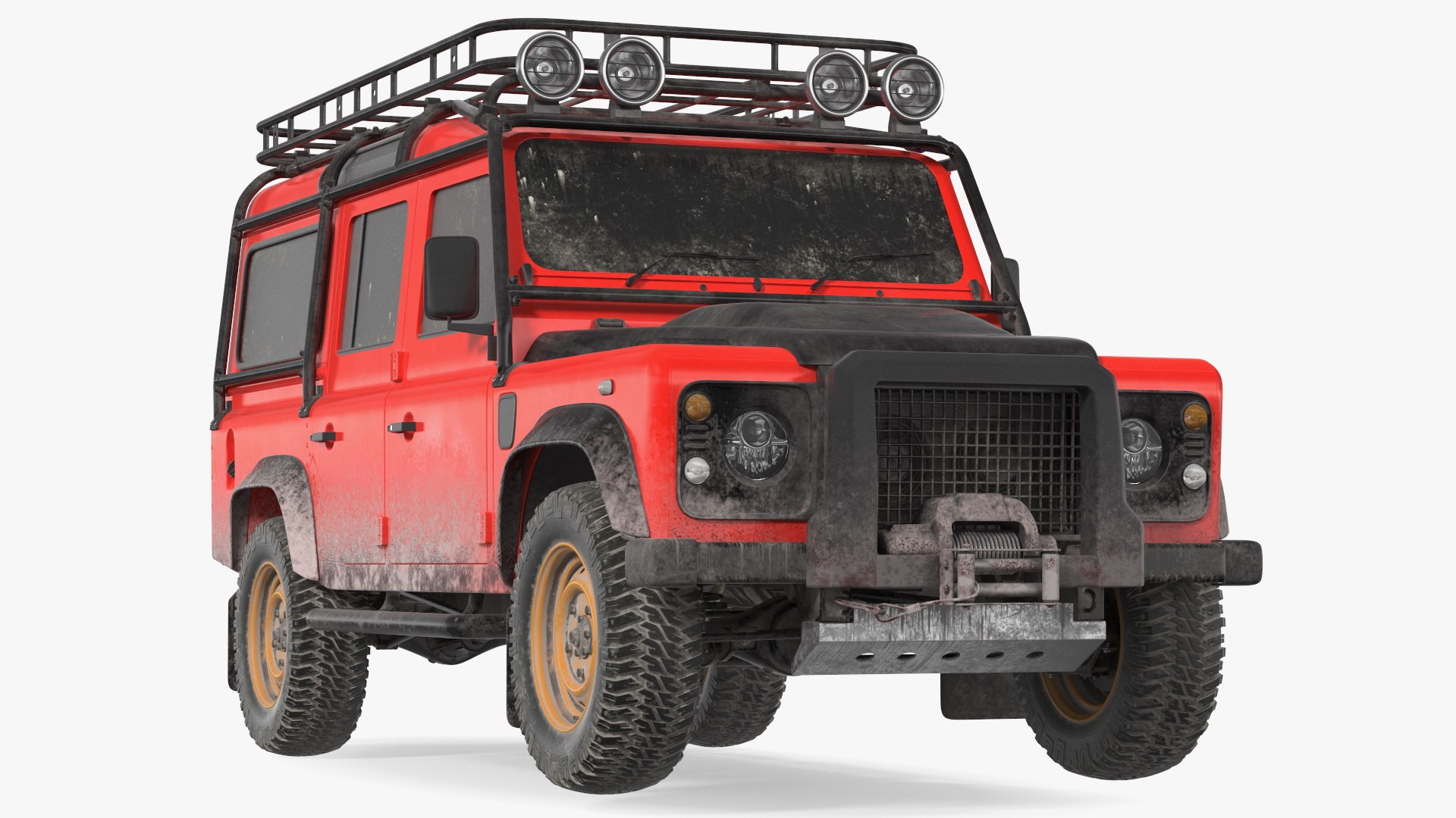 Dirty Off Road Car Exterior Only 3D model preview