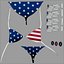 American Flag Swimsuit model