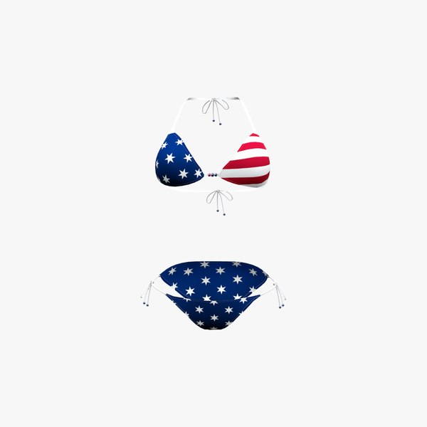 American Flag Swimsuit model - TurboSquid 1790346
