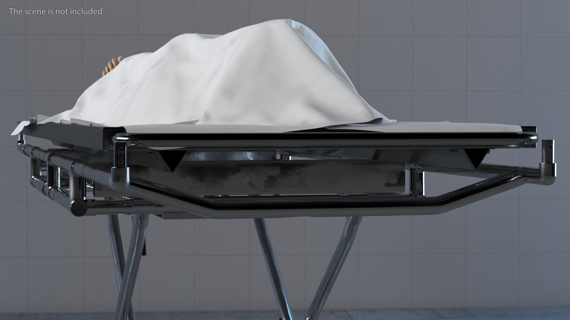 3D Gurney with Female Corpse and Tray TurboSquid 2015824