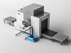 3D X Ray Security Inspection Machine Conveyor System 3D Pack model