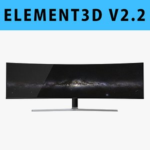 E3D - Samsung 49 Inches CHG90 QLED Gaming Monitor 3D model