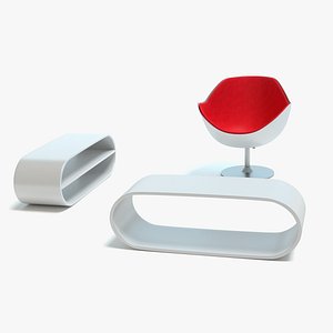 3ds max modern tables chair