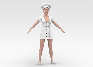 Female Chef 3D model