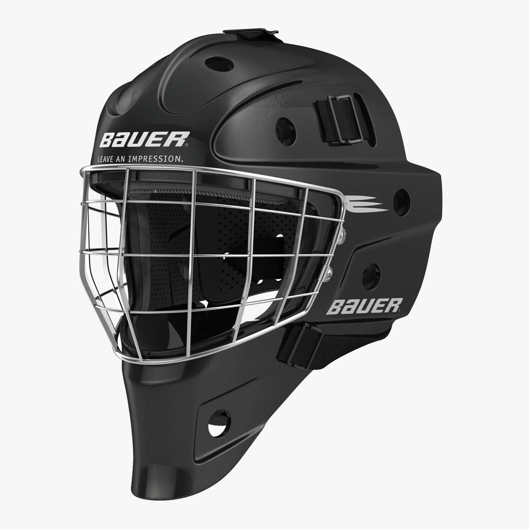Hockey Goalie Mask Bauer Black 3D model preview