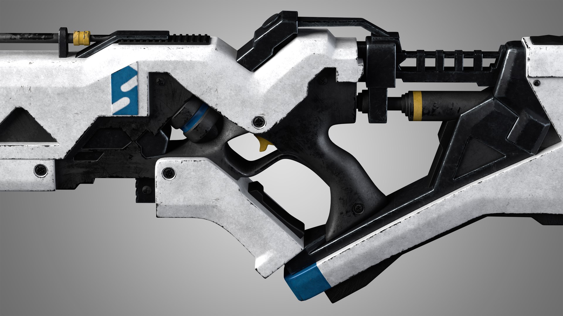 3D Sci-Fi Rifle 02 Model - TurboSquid 1990615