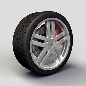 baccarat fusion rims tyre 3d model