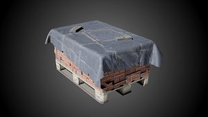 3D Brick Pallet Industrial Prop
