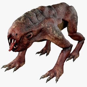 3D Alien Dog Monster model