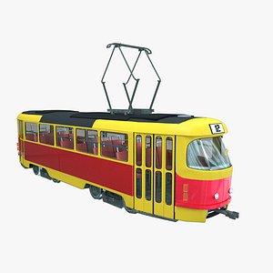 3d tram european prop