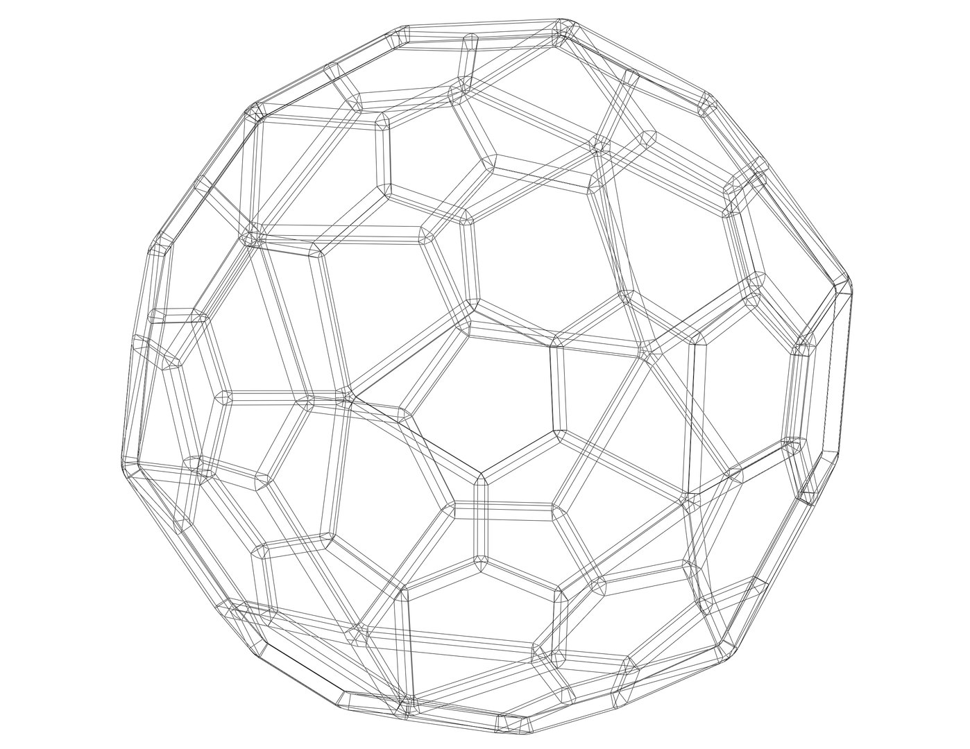 3D Model Wireframe Shape Pentagonal Hexecontahedron - TurboSquid 2168874