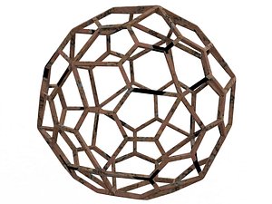 3D model Wireframe Shape Pentagonal Hexecontahedron