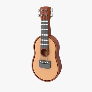 Stylized Guitar Icon 3D model