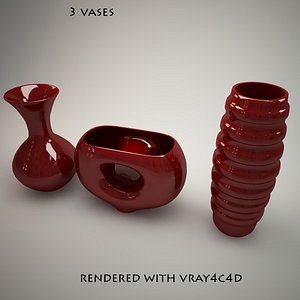 red vases 3ds