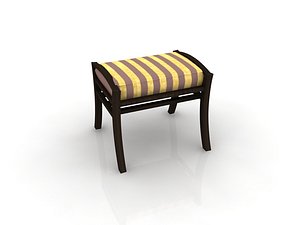 Stool from Atlantis 8 seater sofa set - High Quality Furniture 3d model