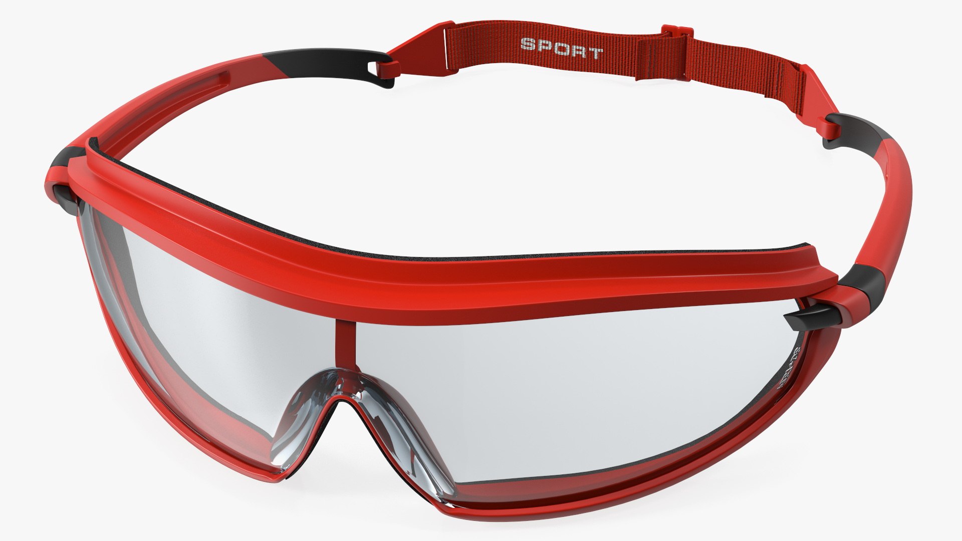 Safety Shield Lens Sports Goggles 3D model preview