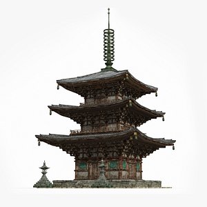 3D model Mysterious pagodas of ancient Asia