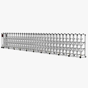 Electric Trackless Foldable Gate 10m Rigged
