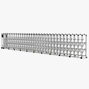 Electric Trackless Foldable Gate 10m Rigged