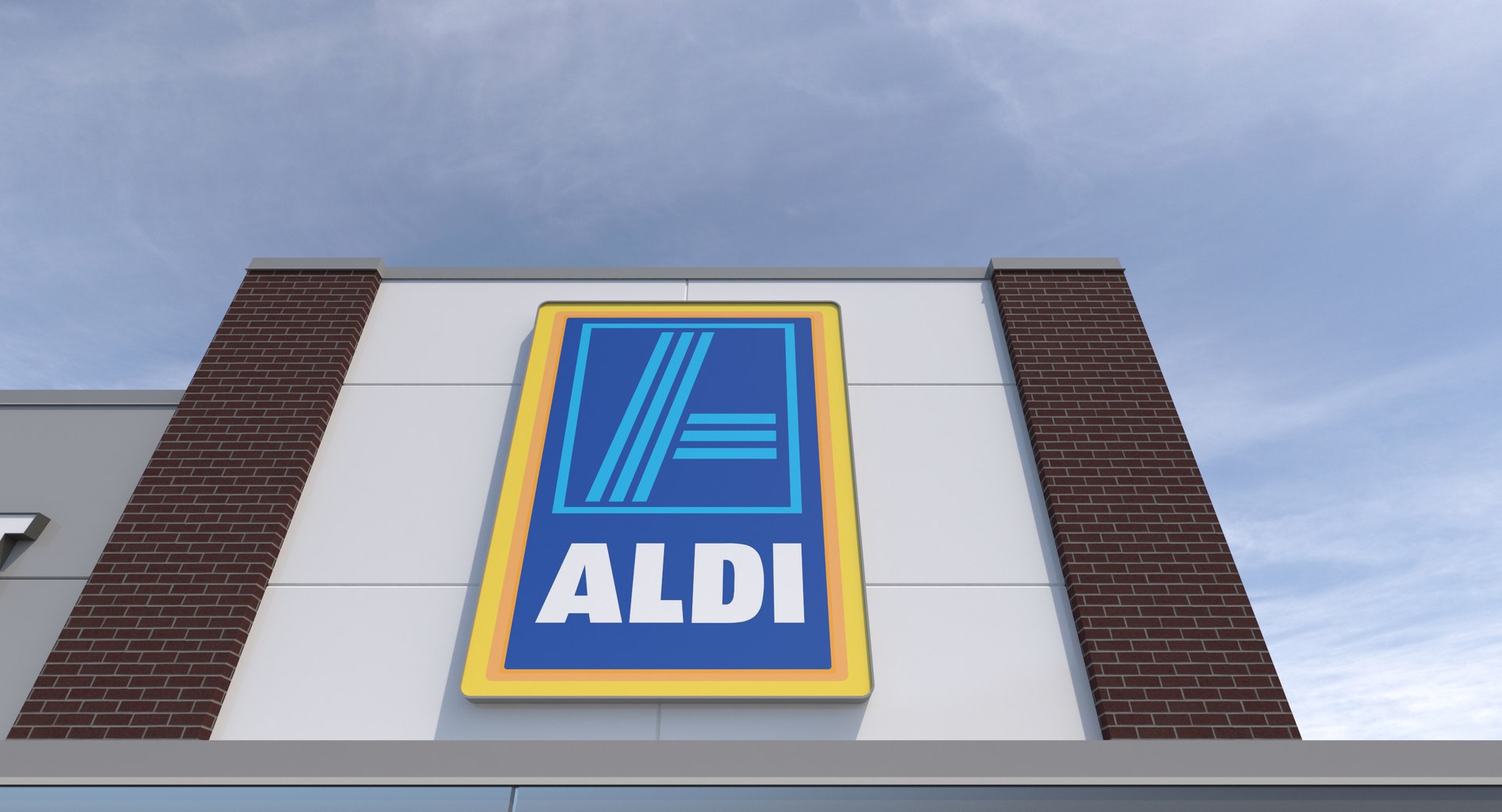 Exterior Retail Aldi Grocery Store 3D - TurboSquid 1253507