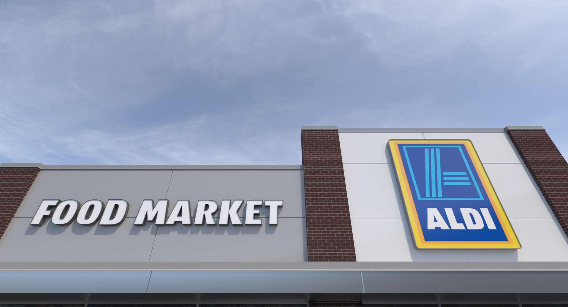 Exterior Retail Aldi Grocery Store 3D - TurboSquid 1253507