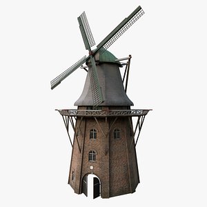 3D Old windmill model