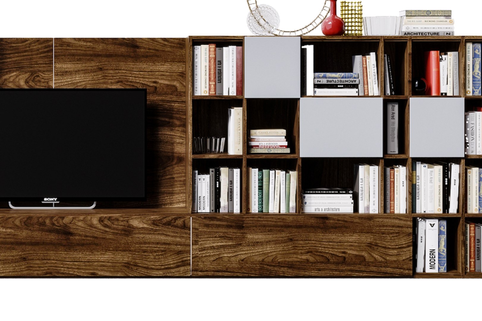 3D Nordic minimalist TV background wall model - TurboSquid 2058169