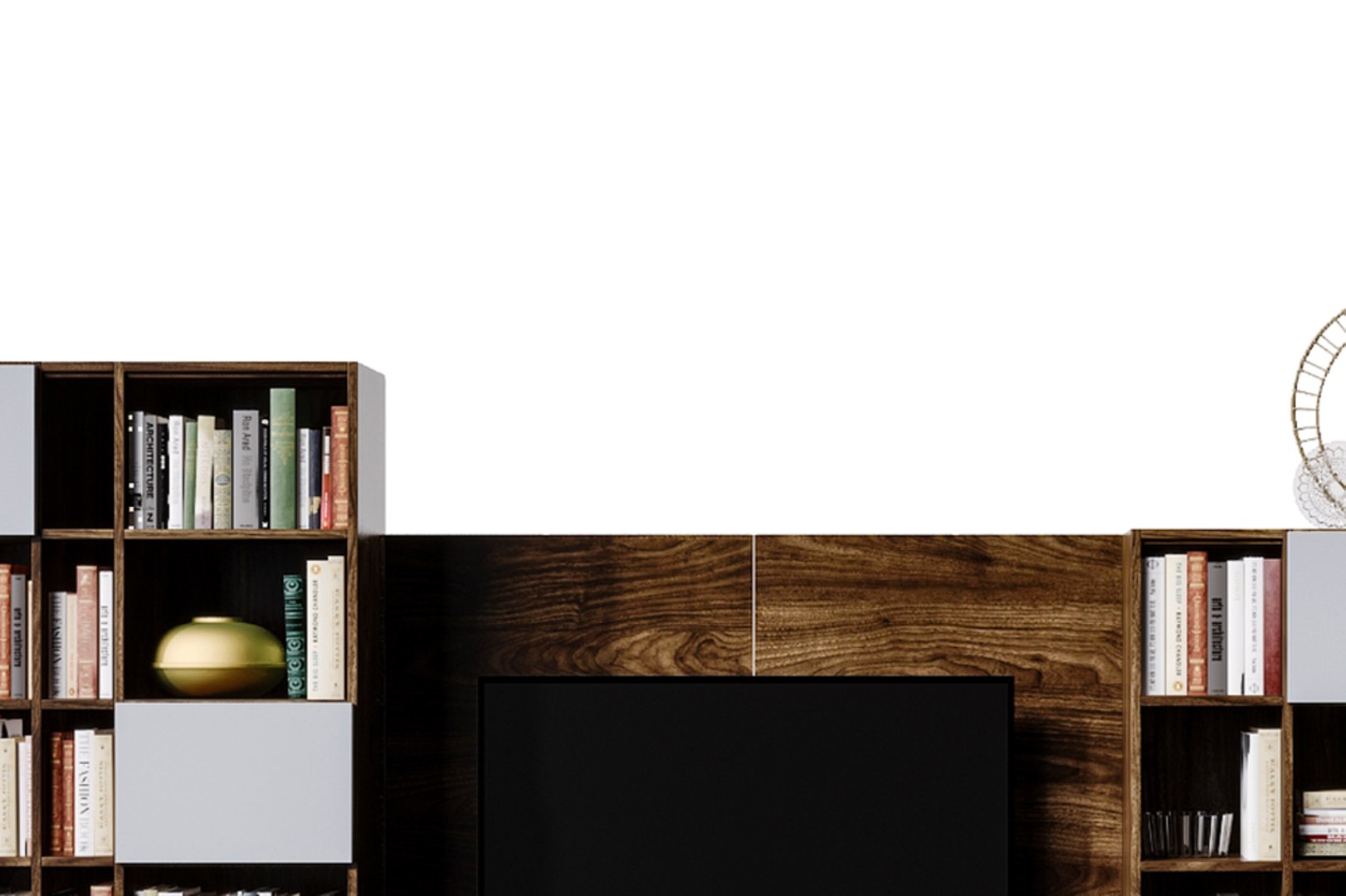 3D Nordic minimalist TV background wall model - TurboSquid 2058169