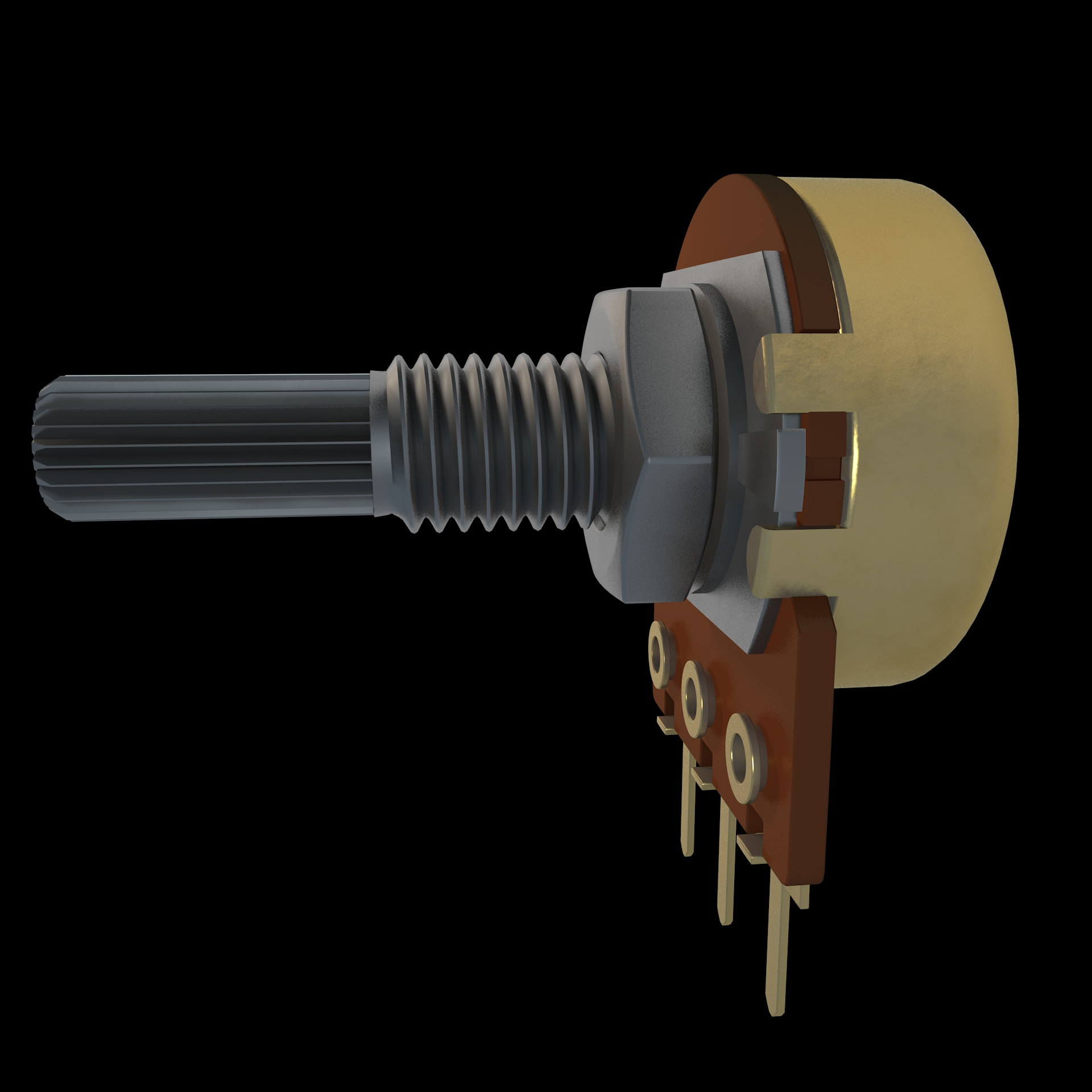 Potentiometer pot 3D model TurboSquid 1700036