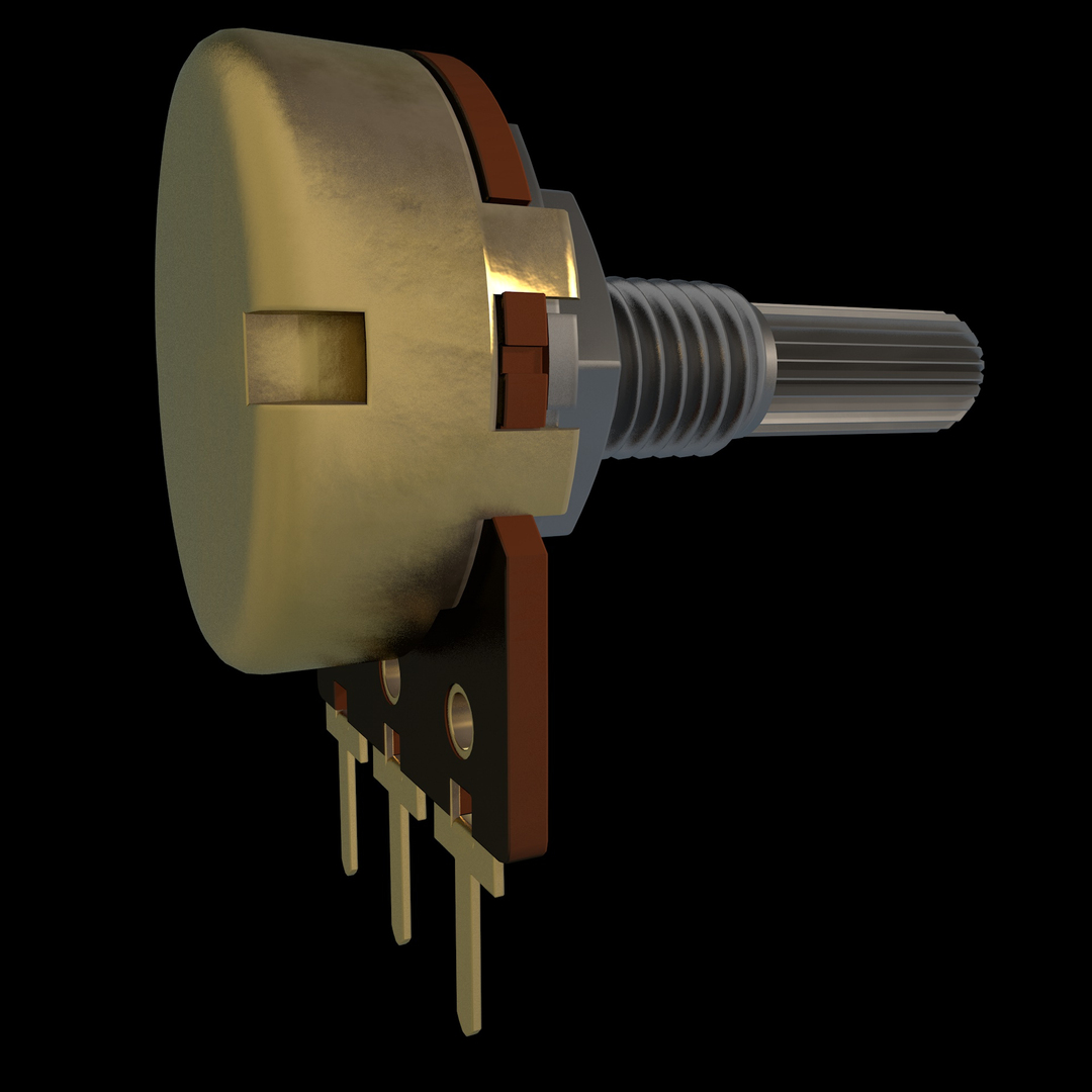 Potentiometer pot 3D model TurboSquid 1700036