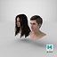 3D Mans and Womans Heads Collection