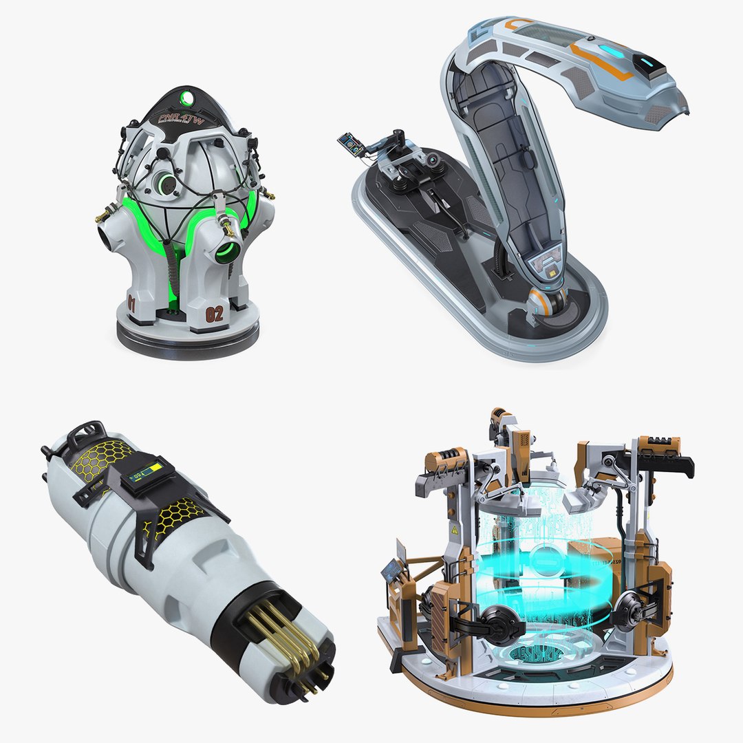Sci Fi Devices  Collection 3D model preview