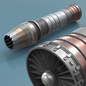Jet Aircraft Engine Module 3D model
