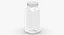 Frasco plástico quadrado 8 onças 240ml fechado