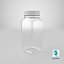Frasco plástico quadrado 8 onças 240ml fechado