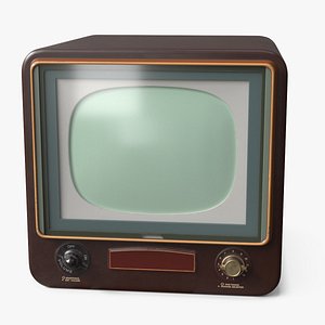 Vintage Tube Television 1950s Brown