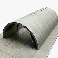 Hardened Aircraft Shelter Open