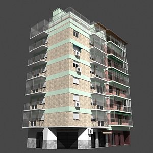 3d model building facade buenos aires