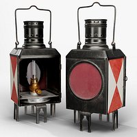 Vintage Railway End-Of-Train Lantern - German Railway
