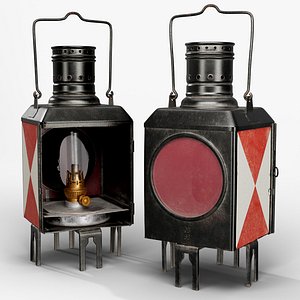 Vintage Railway End-Of-Train Lantern - German Railway