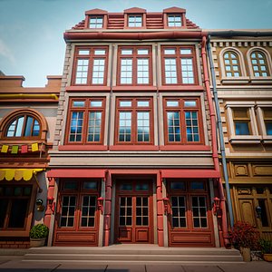 3D model LOWPOLY CITY BUILDING STYLIZE 2