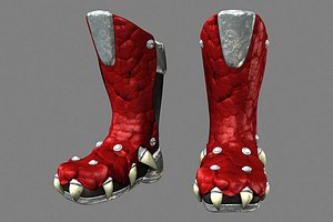 red dragon boots 3d model