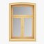 3D set windows solid wood